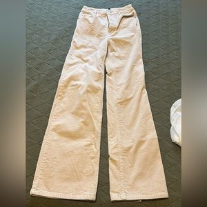 Wide leg corduroy pants